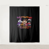 プードルハロウィーン感謝祭クラシッククリスマスT- タペストリー (正面)