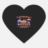 プードルハロウィーン感謝祭クラシッククリスマスT- ハートシール (正面)