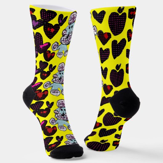 プードルハートマグカップ木箱の看板 ソックス (傾斜あり)