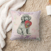 プードルハートママ クッション (ブランケット)