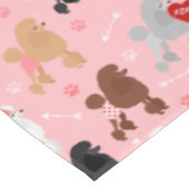 プードルバレンタインパターン テーブルクロス (アングル)