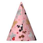 プードルバレンタインパターン パーティーハット (裏面)