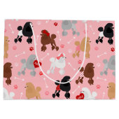 プードルバレンタインパターン ラージペーパーバッグ (裏面)