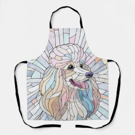 プードルパステルモザイクアート エプロン