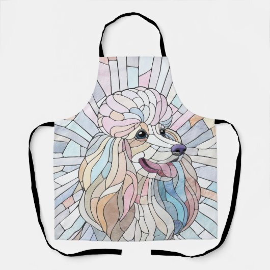 プードルパステルモザイクアート エプロン (正面)