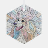 プードルパステルモザイクアート ガラスオーナメント (裏面)