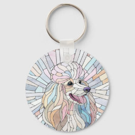 プードルパステルモザイクアート キーホルダー