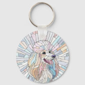 プードルパステルモザイクアート キーホルダー (裏面)