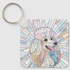 プードルパステルモザイクアート キーホルダー