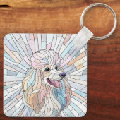 プードルパステルモザイクアート キーホルダー (裏面)