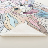 プードルパステルモザイクアート シェルパブランケット (3/4)