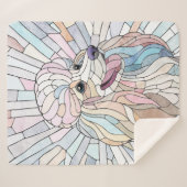 プードルパステルモザイクアート シェルパブランケット (正面(横))