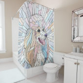 プードルパステルモザイクアート シャワーカーテン (インサイチュ)