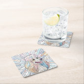 プードルパステルモザイクアート スクエアペーパーコースター (インサイチュ)