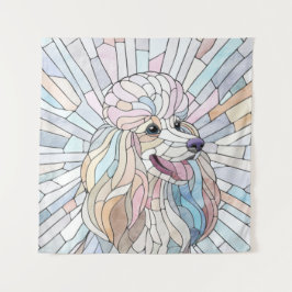 プードルパステルモザイクアート タペストリー