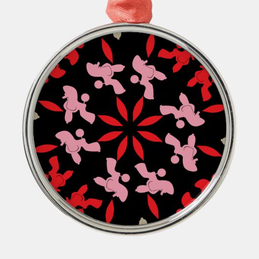 プードルパタンド メタルオーナメント (正面)