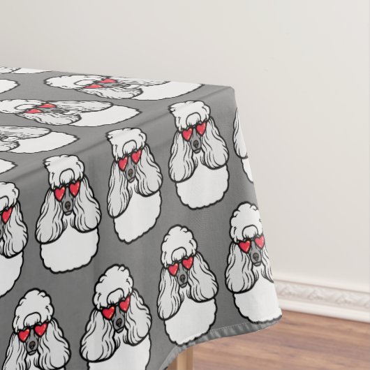 プードルパターおもしろいン テーブルクロス (インサイチュ)