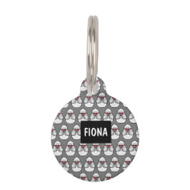 プードルパターおもしろいン ペット ネームタグ