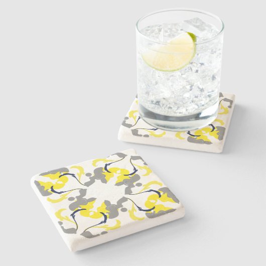 プードルパターンコースター ストーンコースター (横)