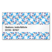 プードルパターン マグネット名刺 (正面)