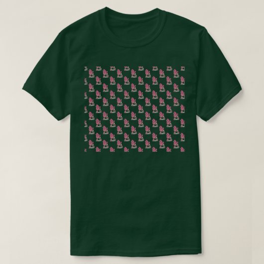 プードルパターン Tシャツ (デザイン正面)
