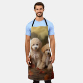 プードルパピーオータムデライトカボチャ エプロン (着用した状態)