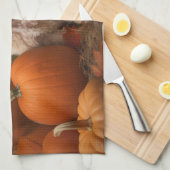 プードルパピーオータムデライトカボチャ キッチンタオル (四つ折り)