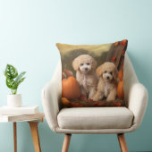 プードルパピーオータムデライトカボチャ クッション (椅子)