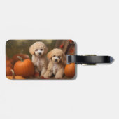プードルパピーオータムデライトカボチャ ラゲッジタグ (裏面横)
