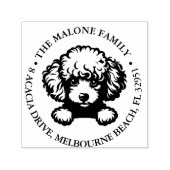 プードルパピーパーソナライズされたテーマ セルフインキングスタンプ (デザイン)