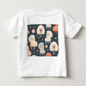 プードルパピーベビーTシャツ ベビーTシャツ (裏面)