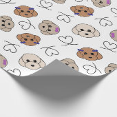 プードルパピーラブ ラッピングペーパー (角)