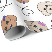 プードルパピーラブ ラッピングペーパー (ロールコーナー)