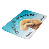 プードルパーソナライズされたドッグ恋人バスマット バスマット (アングル)