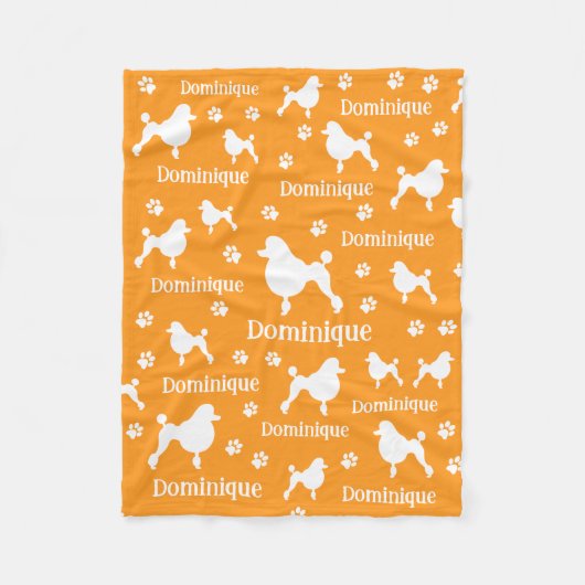 プードルパーソナライズされたブランケットカスタムドッグラバーギフト フリースブランケット (正面)