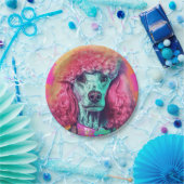 プードルパーティー紙プレート7" ペーパープレート (パーティー)