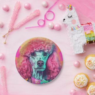 プードルパーティー紙プレート7" ペーパープレート