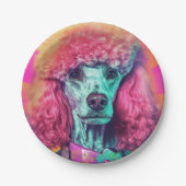 プードルパーティー紙プレート7" ペーパープレート (正面)