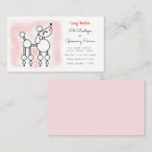 プードルパーラーペットグルーミングブティックビジネスカード 名刺 (正面/裏面)