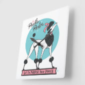 プードルパーラー スクエア壁時計 (傾斜)