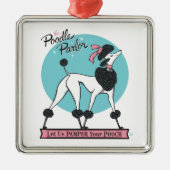 プードルパーラー メタルオーナメント (正面)