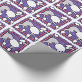 プードルピンクパープルキッズラッピング紙 ラッピングペーパー (角)