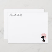 プードルフランスのカスタムフラットサンキューノート 招待状 (正面/裏面)