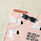 プードルフランスのビーチタオル ビーチタオル (インサイチュ)