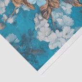 プードルフランスのポートレートブルーアジサイ・デクページ 薄葉紙 (詳細)