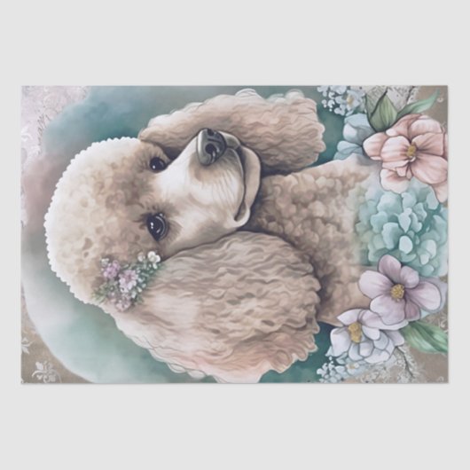 プードルフローラ犬 薄葉紙 (正面)
