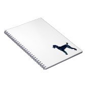 プードルブラックウォーターカラーシルエット ノートブック (右側)