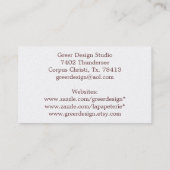 プードルプリンセスンピンクローゼス 名刺 (裏面)