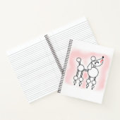 プードルベクトルイラストレーション、プードルスパイラルノート ノートブック (内部)