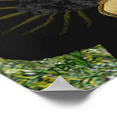 プードルペア（黒+白） - Mona Lisa ポスター (角)